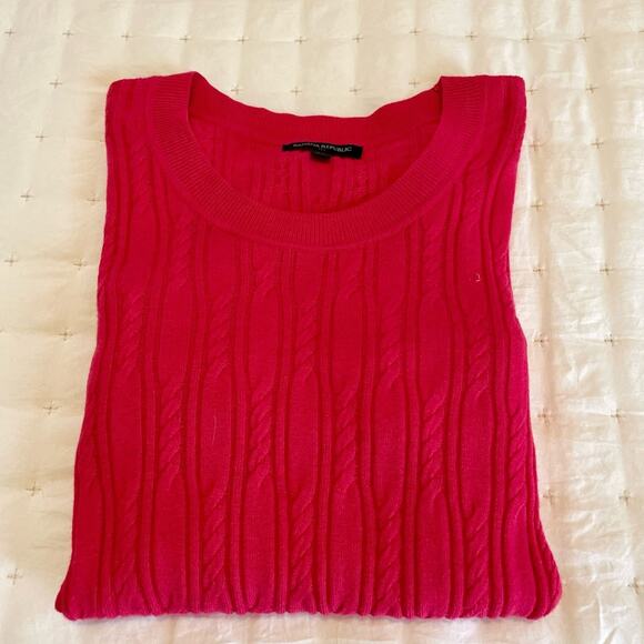 Banana Republic Lightweight Cable Knit Sweater Women's XL | Fuchsia Pink | EUC - Picture 11 of 11
